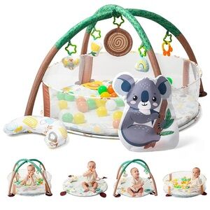 Koala-Themed Baby Play Gym with Ball Pit